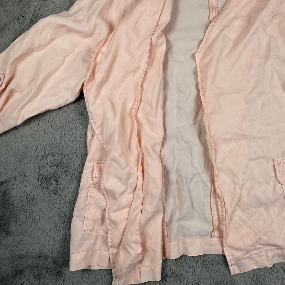 Chico's Drape Front Jacket Lightweight Button Detail Peach Size 3 XL Cottagecore - Picture 7 of 11